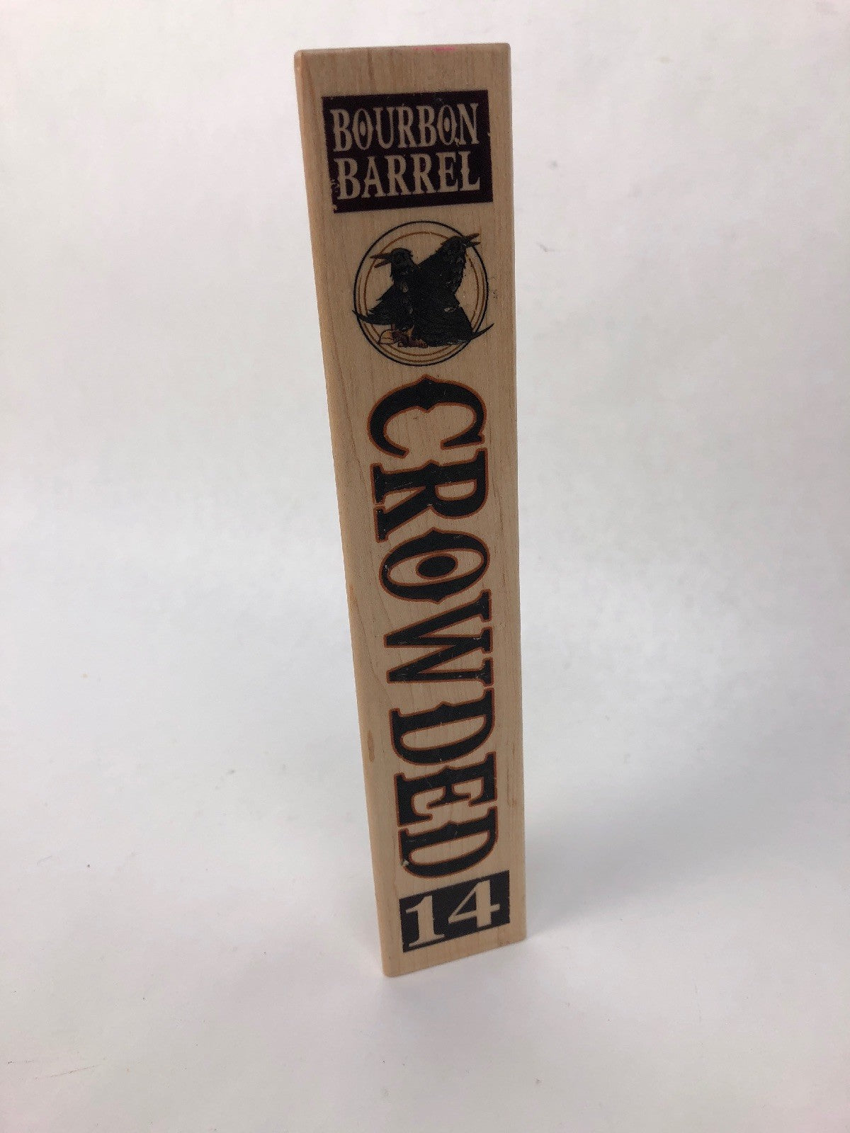 Weins Brewing Bourbon Barrel CROWDED 14 Ale Beer wood tap handle FSTSHP
