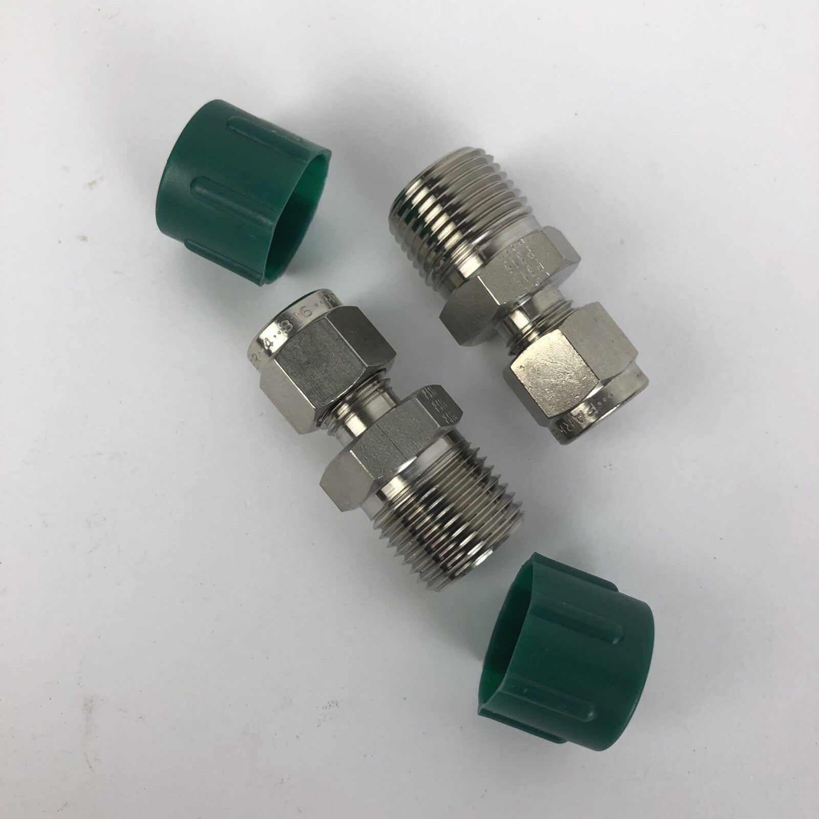 Lot of 2 Parker 4-316 MPI UNNJ P316 PMI PC-3/8 Male Connection - LOOK