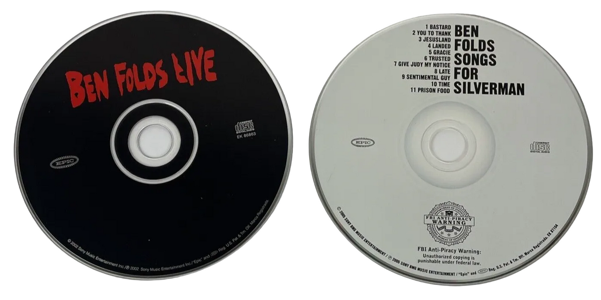 2 x Ben Folds Digital Audio CD - Songs For Silverman, 2005 + LIVE, 2002 Sony