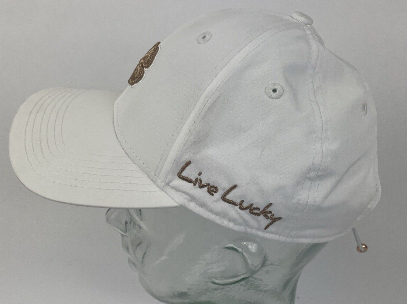 Black Clover PNB Paribus OPEN Live Lucky Womens Adjustable White Golf Hat RARE