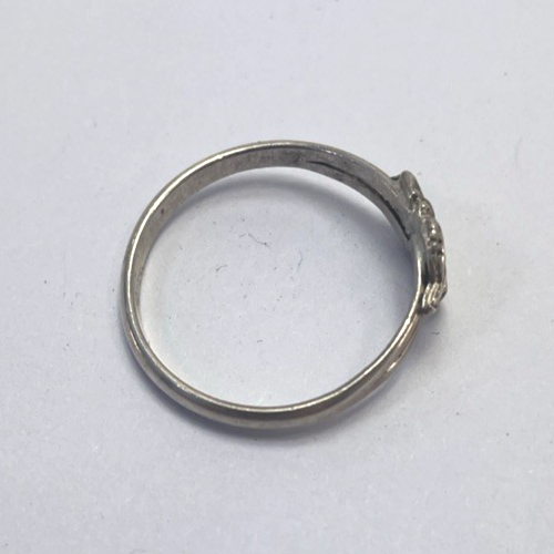 Dainty Native American Minimalist Wild Rose 925 Sterling Silver Ring Size 5.25