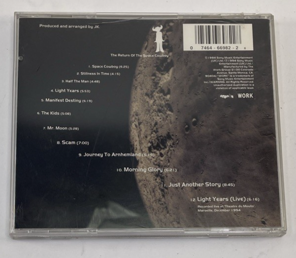 Jamiroquai ‎– The Return Of The Space Cowboy  Digital Audio CD 1994 Sony Music
