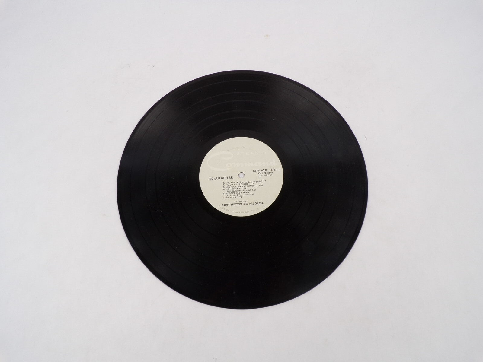 Roman Guitar Tony Mottola Roman Guitar Anna Voletta Sorrento Vinyl Record