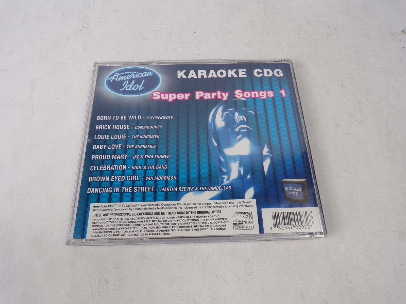Karaoke CDG Super Party Songs Born To Be Wild Brick House Louie Louie Baby CD#62