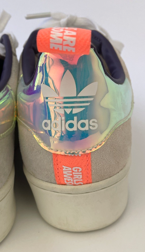 Adidas Girls Are Awesome Mens Size 7 Women's 9 Shell Toe Sneakers Shoes FW8084