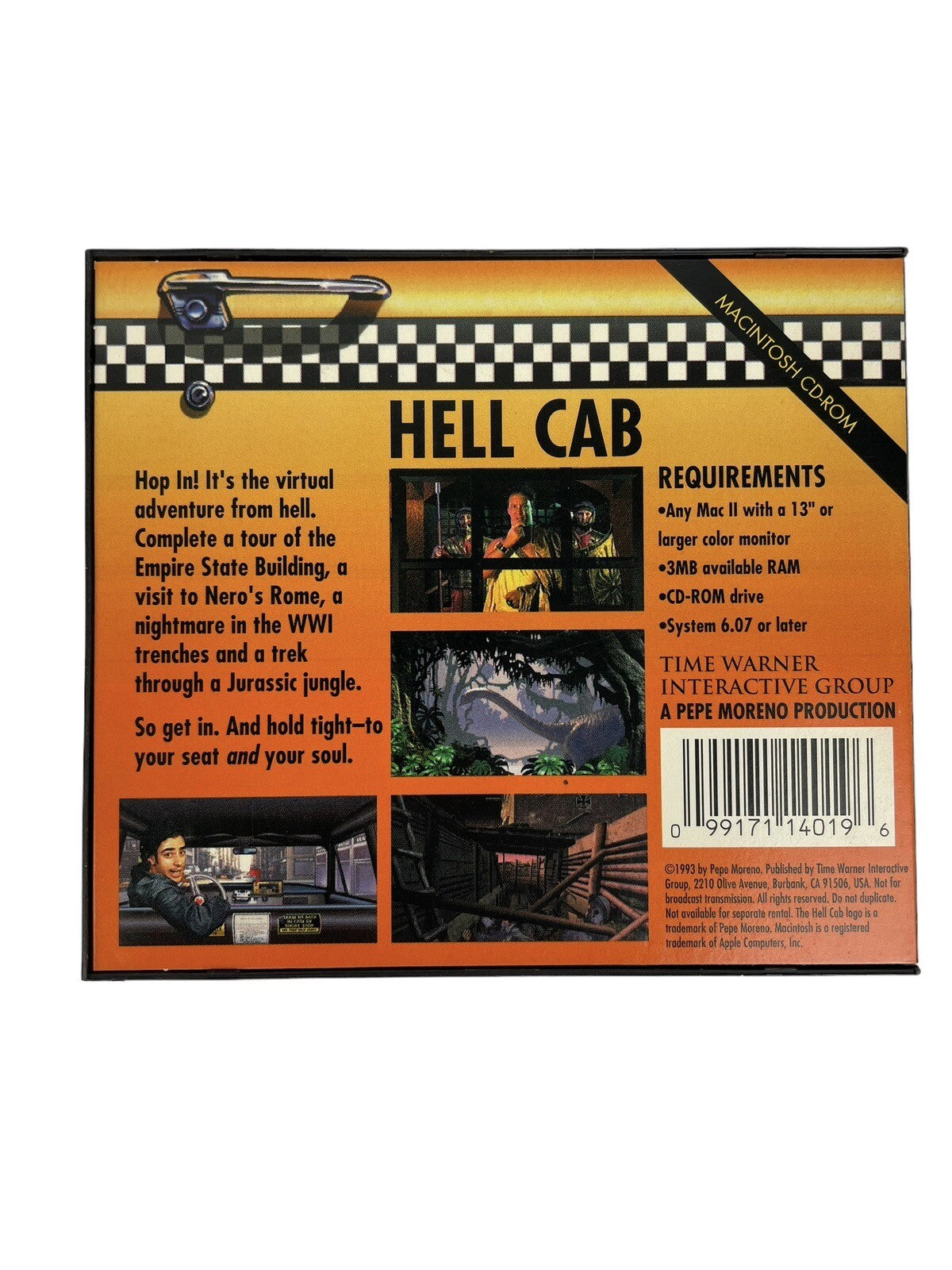 Hell Cab - PC - Racing Game - Checker Special Windows Complete CIB w/ Manual VGC