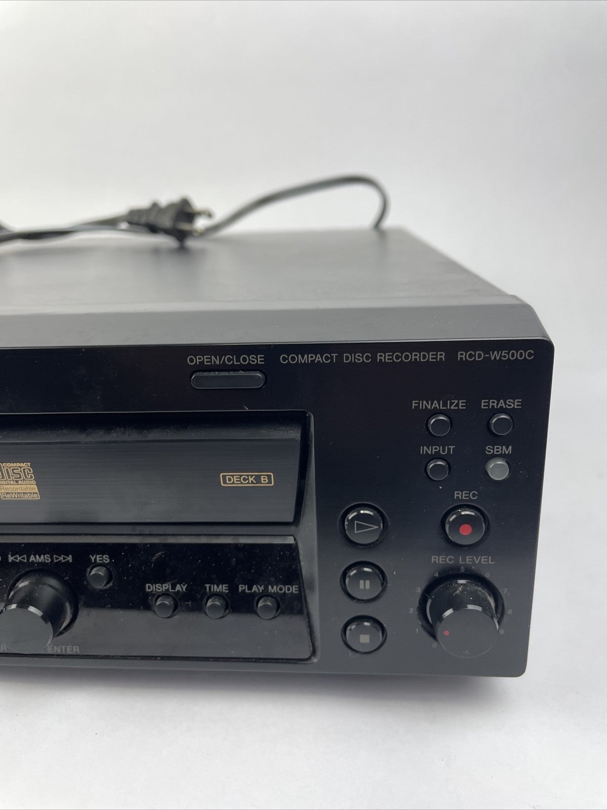 Sony RCDW500C 5 CD Changer Recorder Powers On Deck A Not Ejecting Deck B Ejects