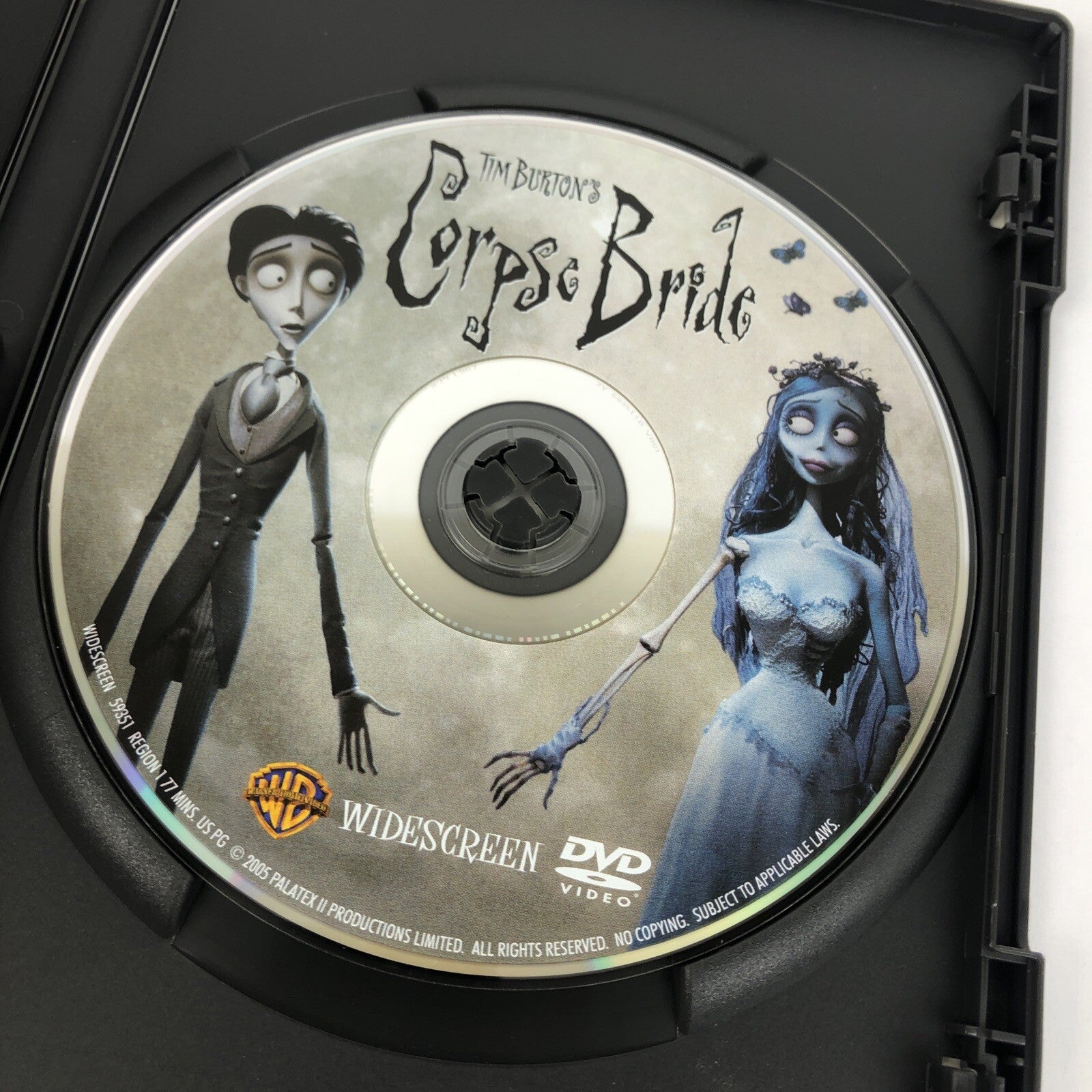 Corpse Bride (DVD, 2005) Tim Burton Johnny Depp Helena Bonham Carter - Mint Disc