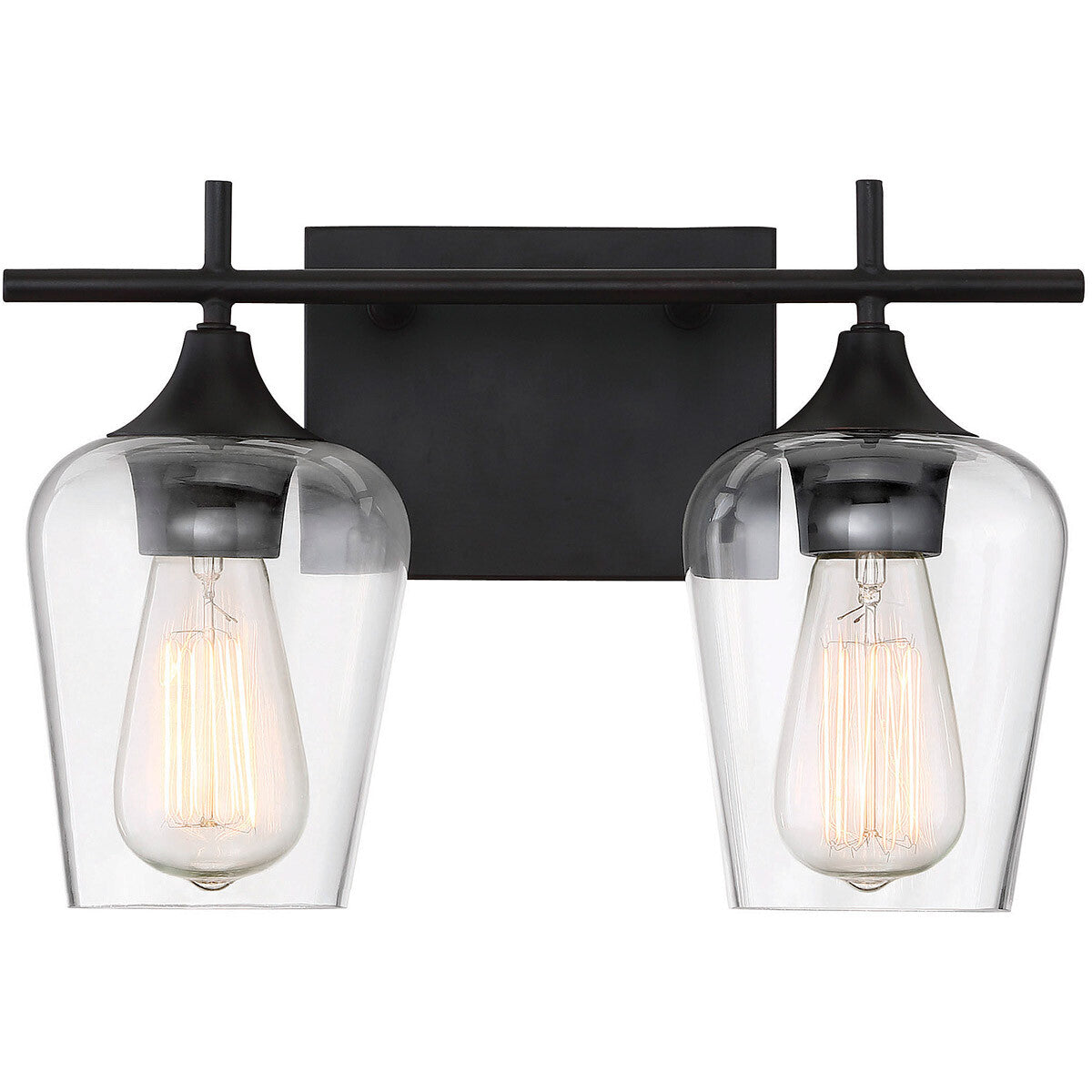 Octave 2 Light 14 inch English Bronze Bath Light Wall Light Intertek 8-4030-2-13