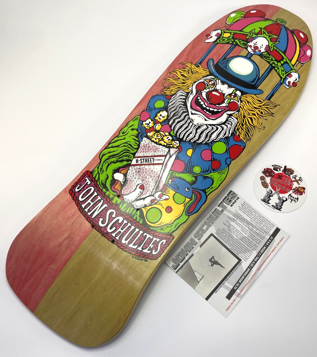 John Schultes A Series Clown H-Street Skateboard Deck Limited Edition #04 of 136