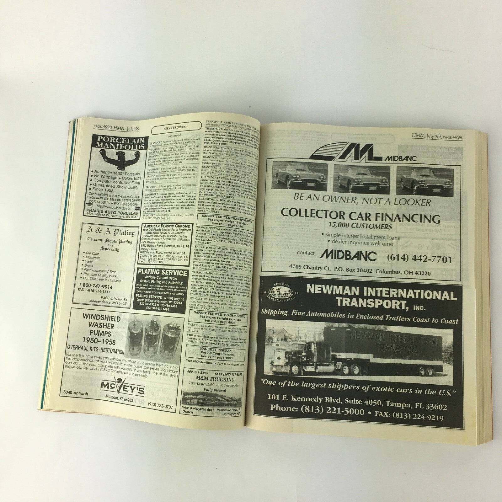 July 1999 Hemmings Motor News The Key To Your Dream Car! thousands of Old Car