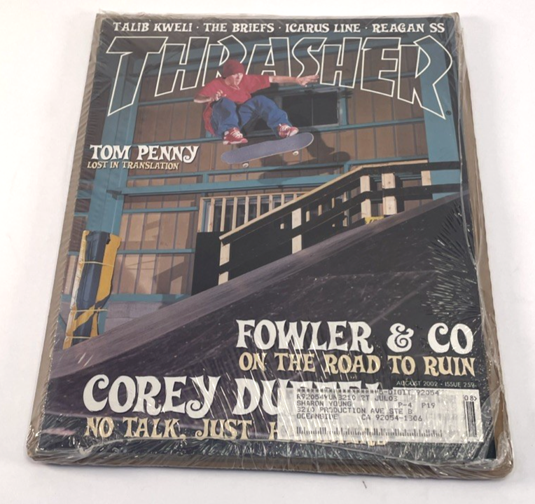 Thrasher Skateboard Magazine August 2002 Tom Penny Cover - Talib Kweli