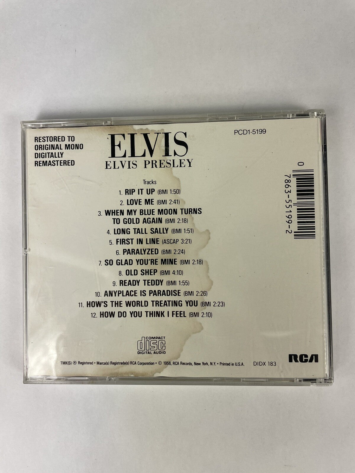 ELVIS PRESLEY Self-Titled 2nd RCA Album CD w/ Bonus Tracks Remastered.  #15 