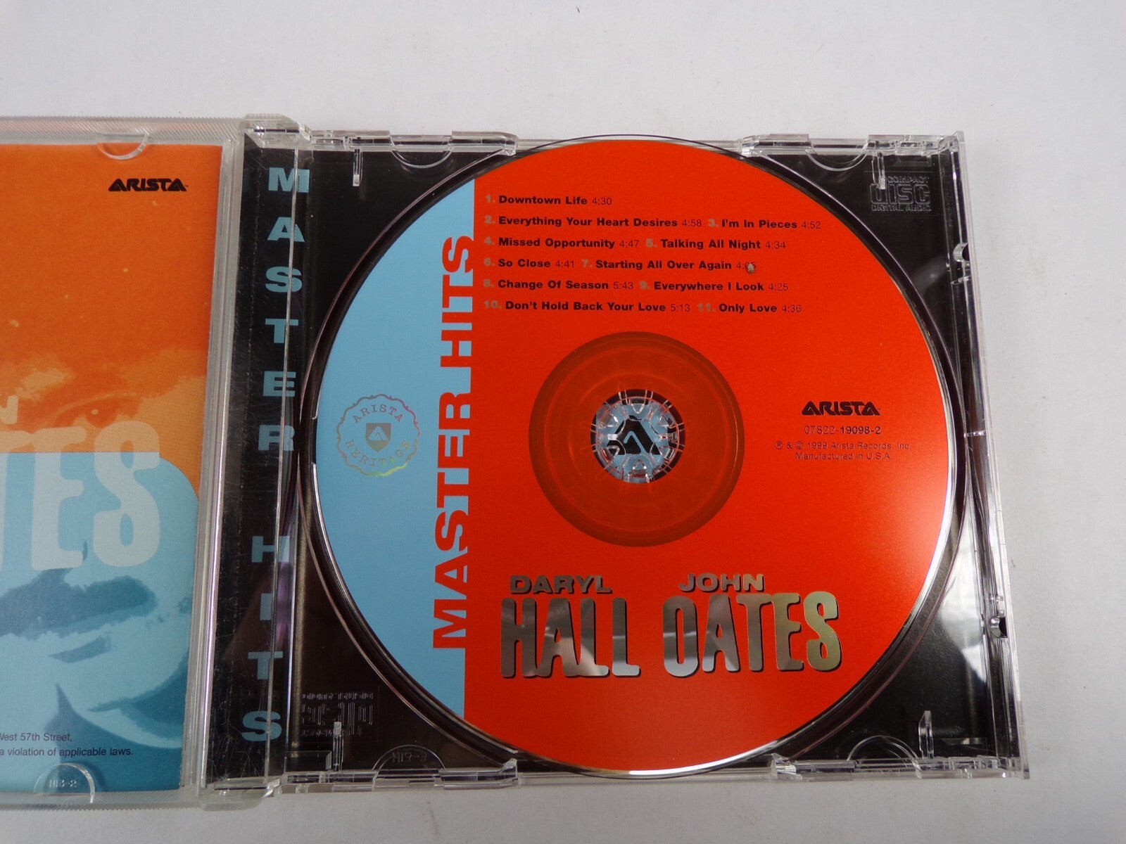 Daryl Hall John Oates Master Hits Downtown Life I'm In Pieces So Close CD#59