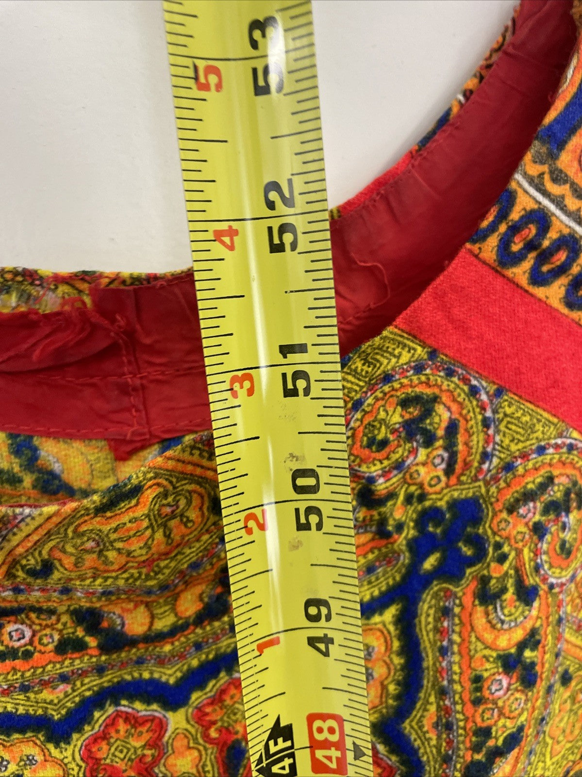 Caftan Kaftan Dress Orange Paisley Medallion Boho India OSFM - LOOK