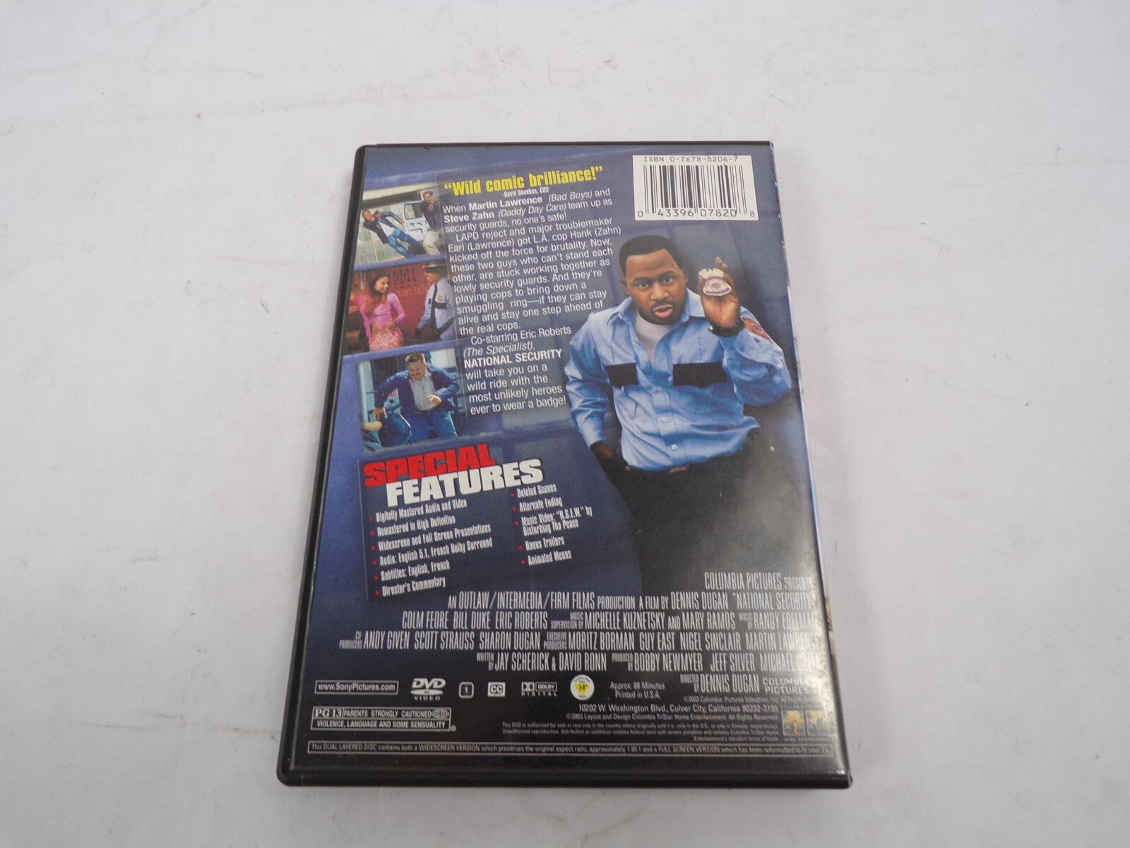 National Security Martin Lawrence Steve Zahn Big Daddy & Happy GilmoreDVD Movies