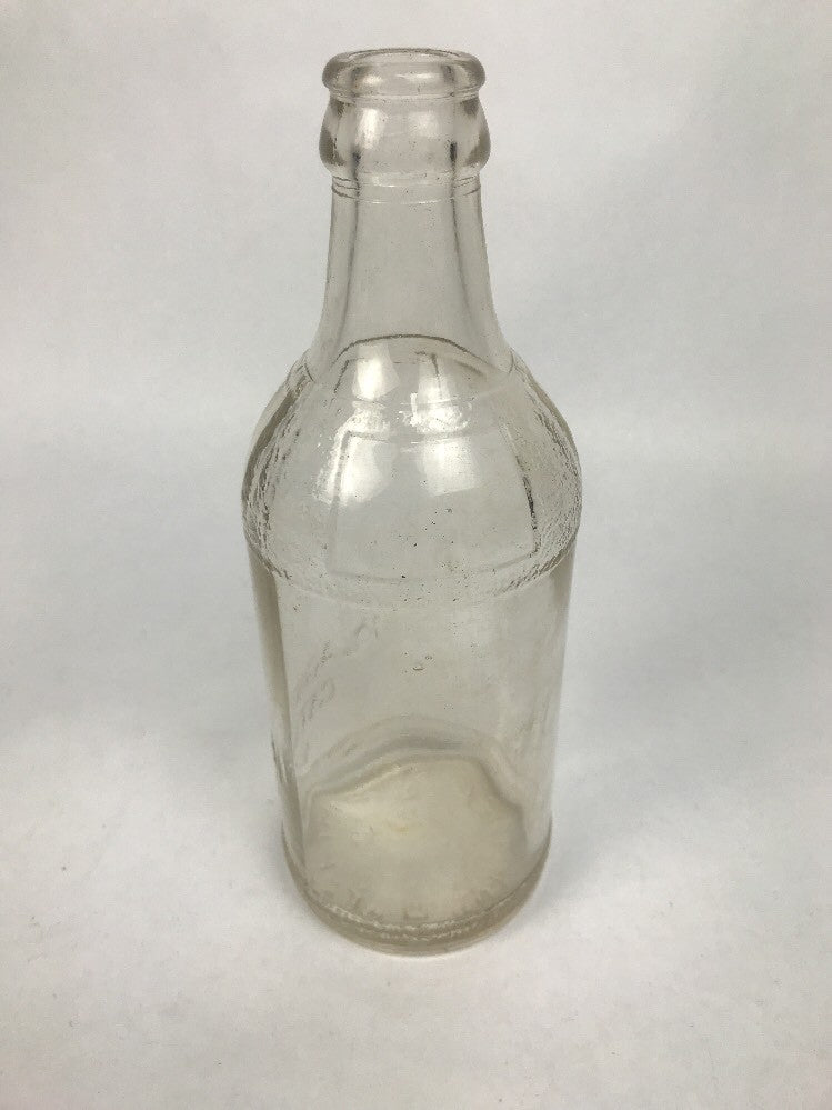 Vintage magnesium sulphate clear glass bottle embossed Registered Not To Be Refilled.