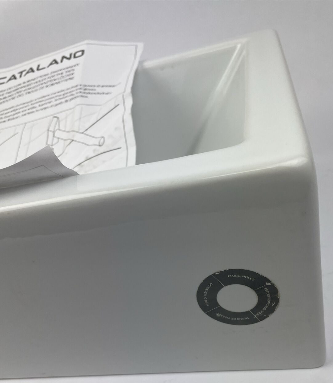 CATALANO Lavabo 50 Designer Wash Basin Art 25VE Glossy White - Made in ITALY