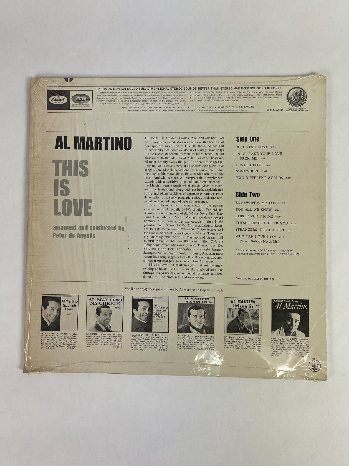 This is Love Al Martino Vinyl Record