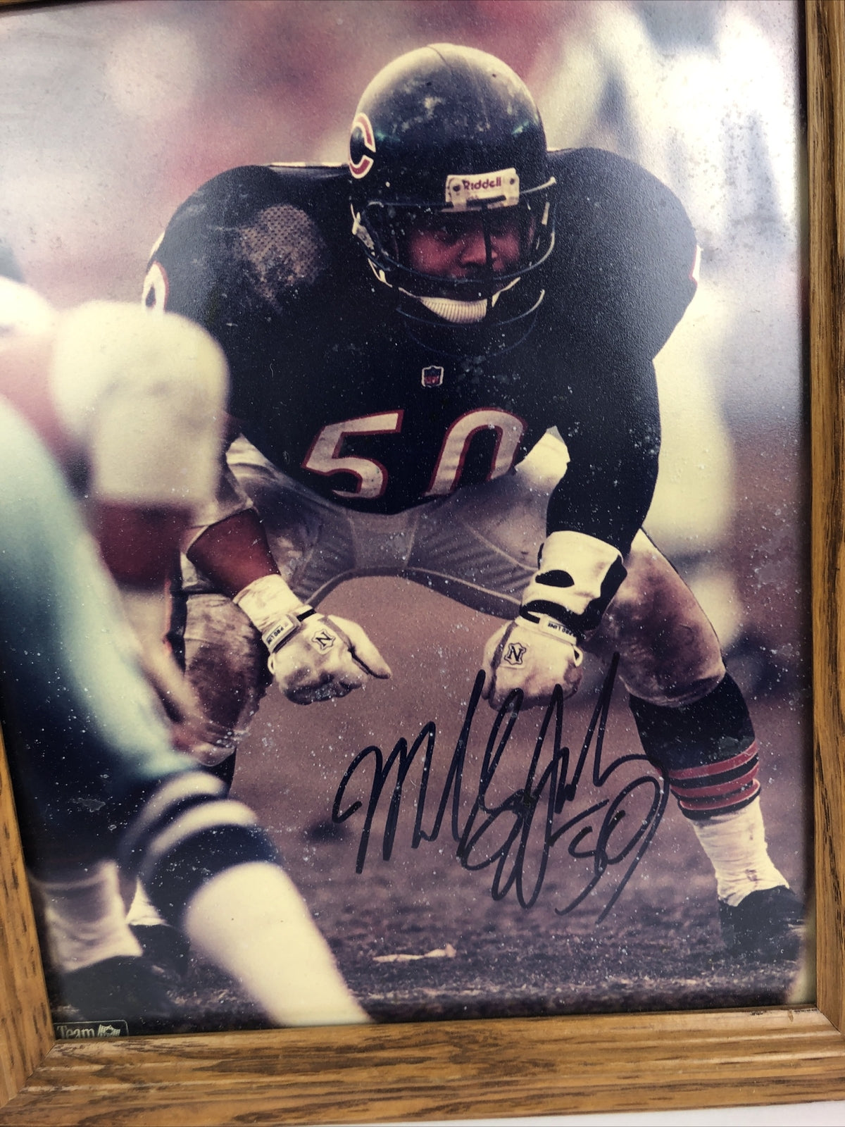 Mike Singletary Autographed Chicago Bears Signed NFL “HOF 98” 8" x 10" Picture