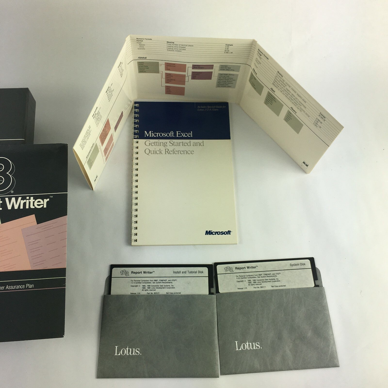 123 Report Writer Disks Quick Reference Customer Assurance Plan Lotus