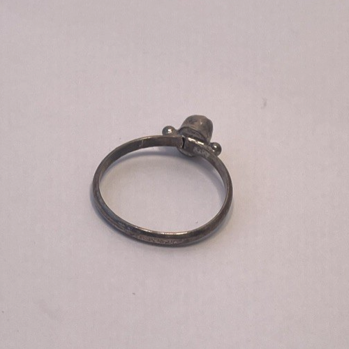 Dainty Native American Minimalist Mother Pearl 925 Sterling Silver Ring Size 3