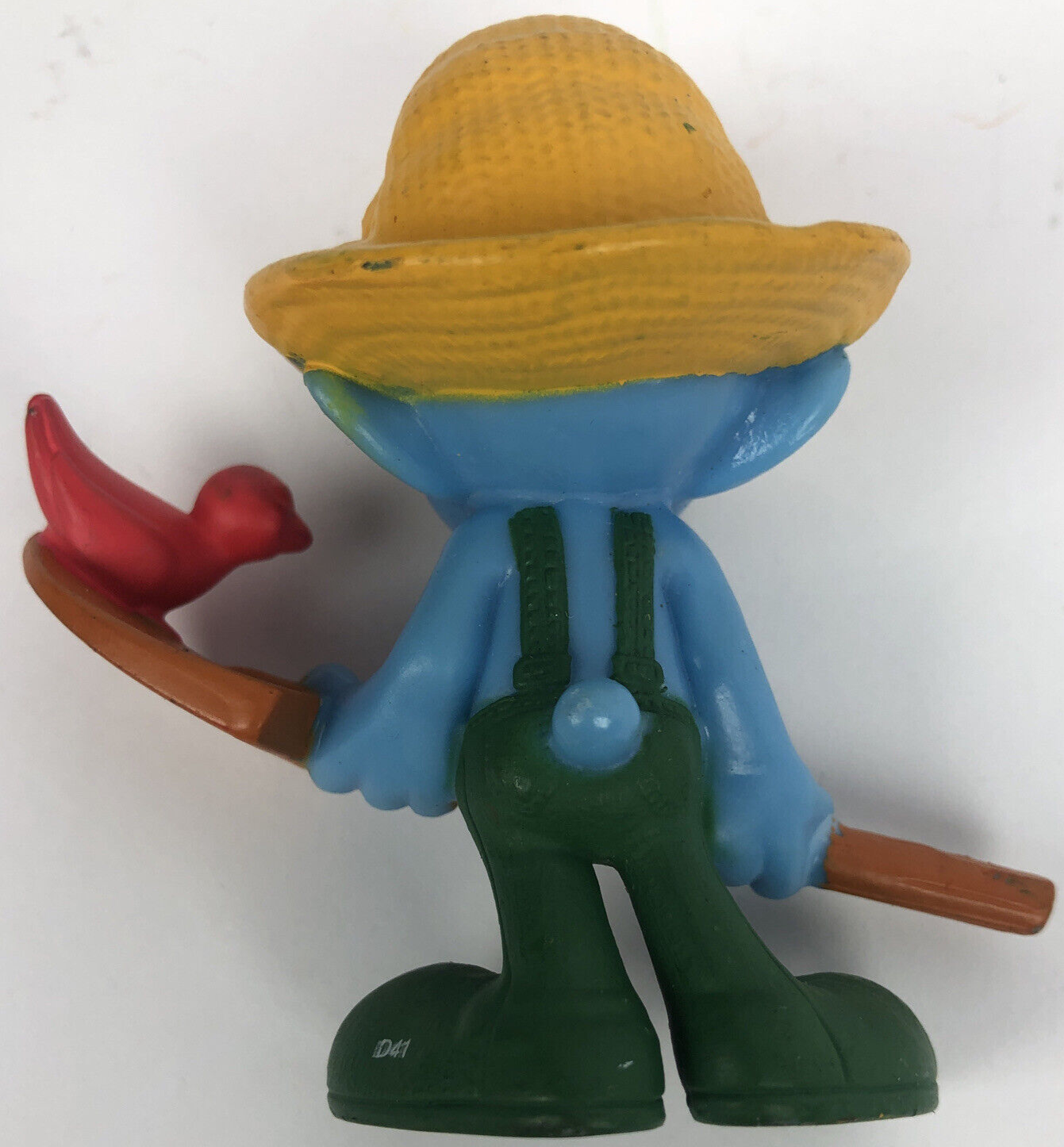 Large Smurf Farmer Vintage PEYO 2011 3" Tall Made for McD's - LOOK