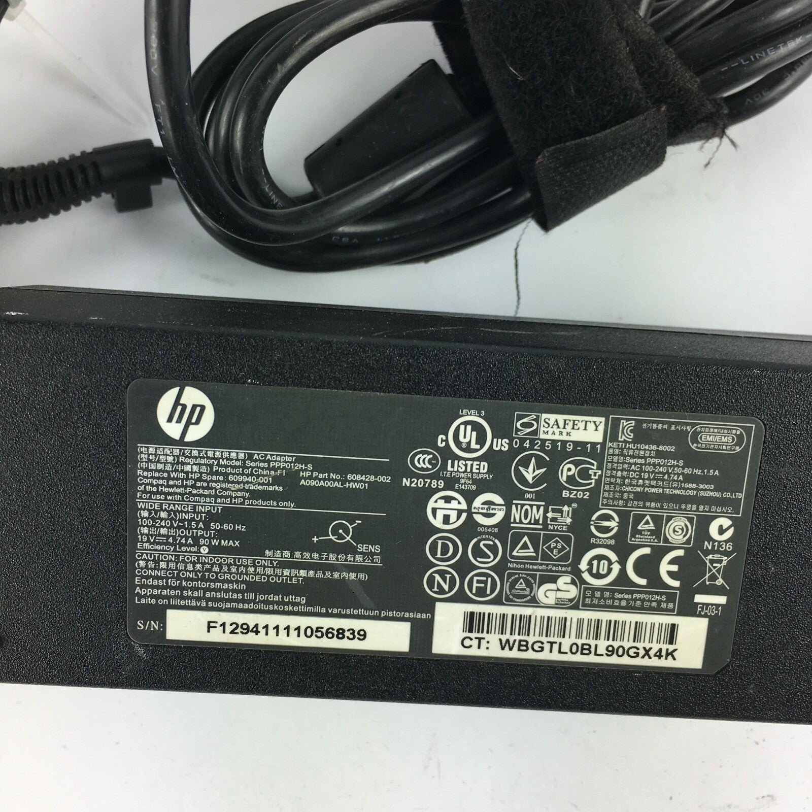 Genuine HP PPO12H-S Output 19V 4.74A Power Supply Adapter A56 