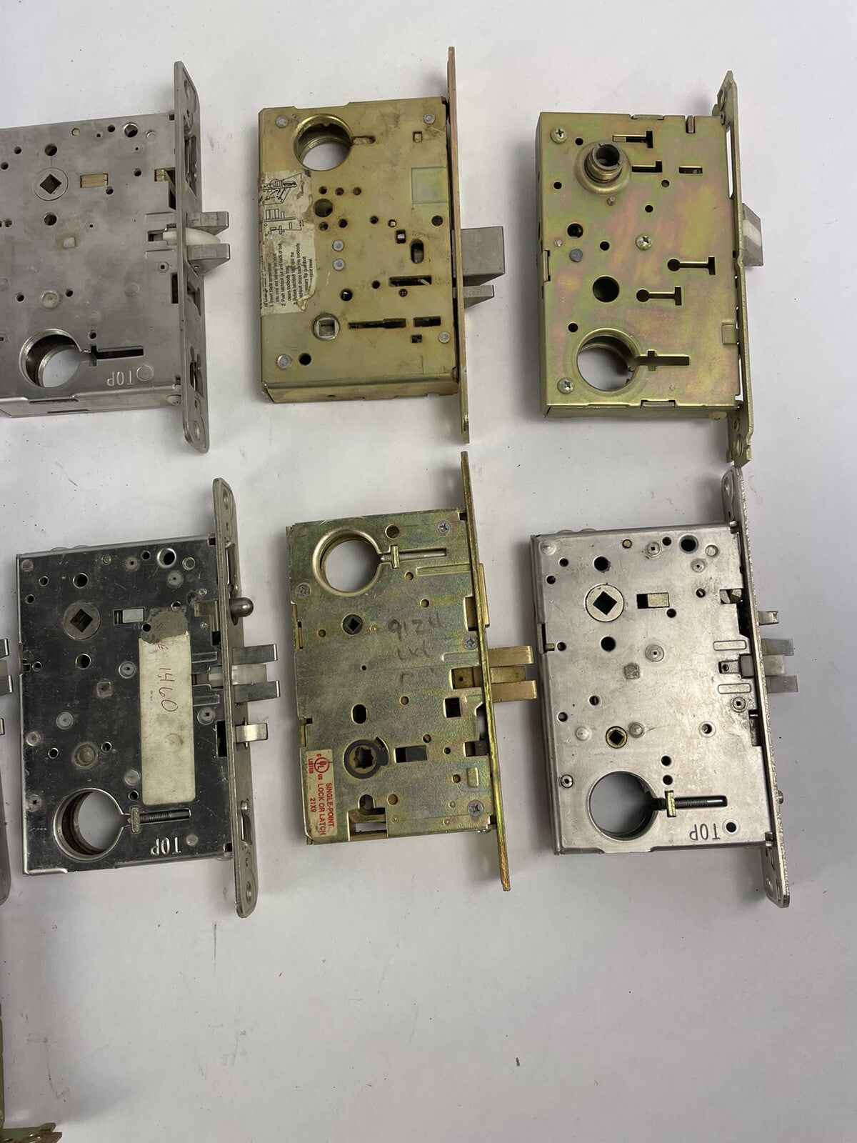 LOT of 13: Assorted Mortise passage lock body. Body only