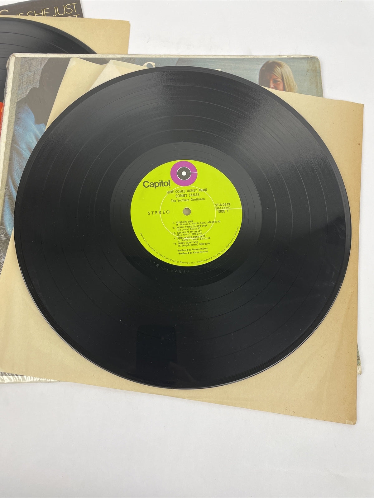 2 x Sonny James If She Just Helps Me Get Over You - Here Comes Honey LP's Vinyl
