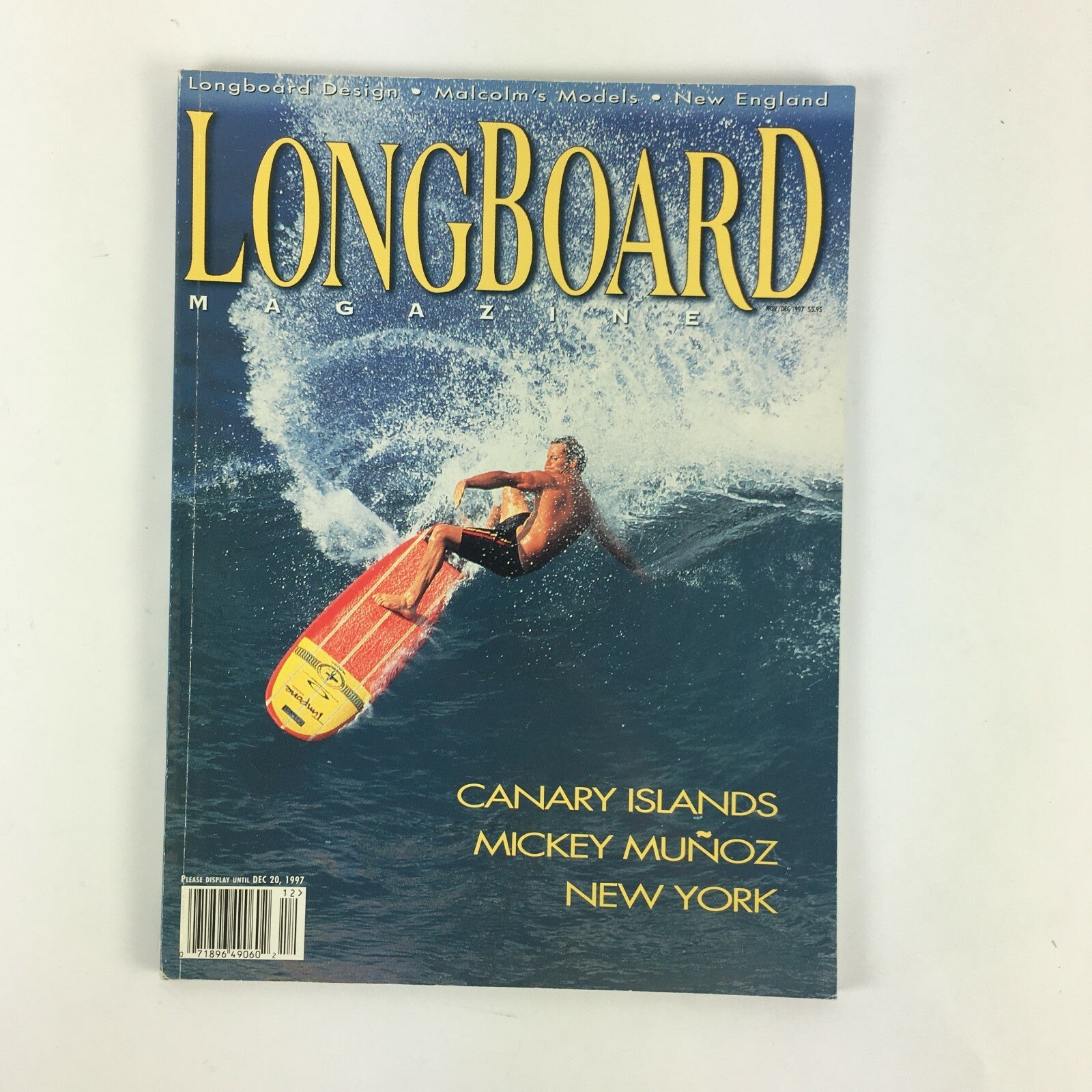 December 1997 Longboard Magazine Canary Islands Mickey Munoz New York Malcolm's