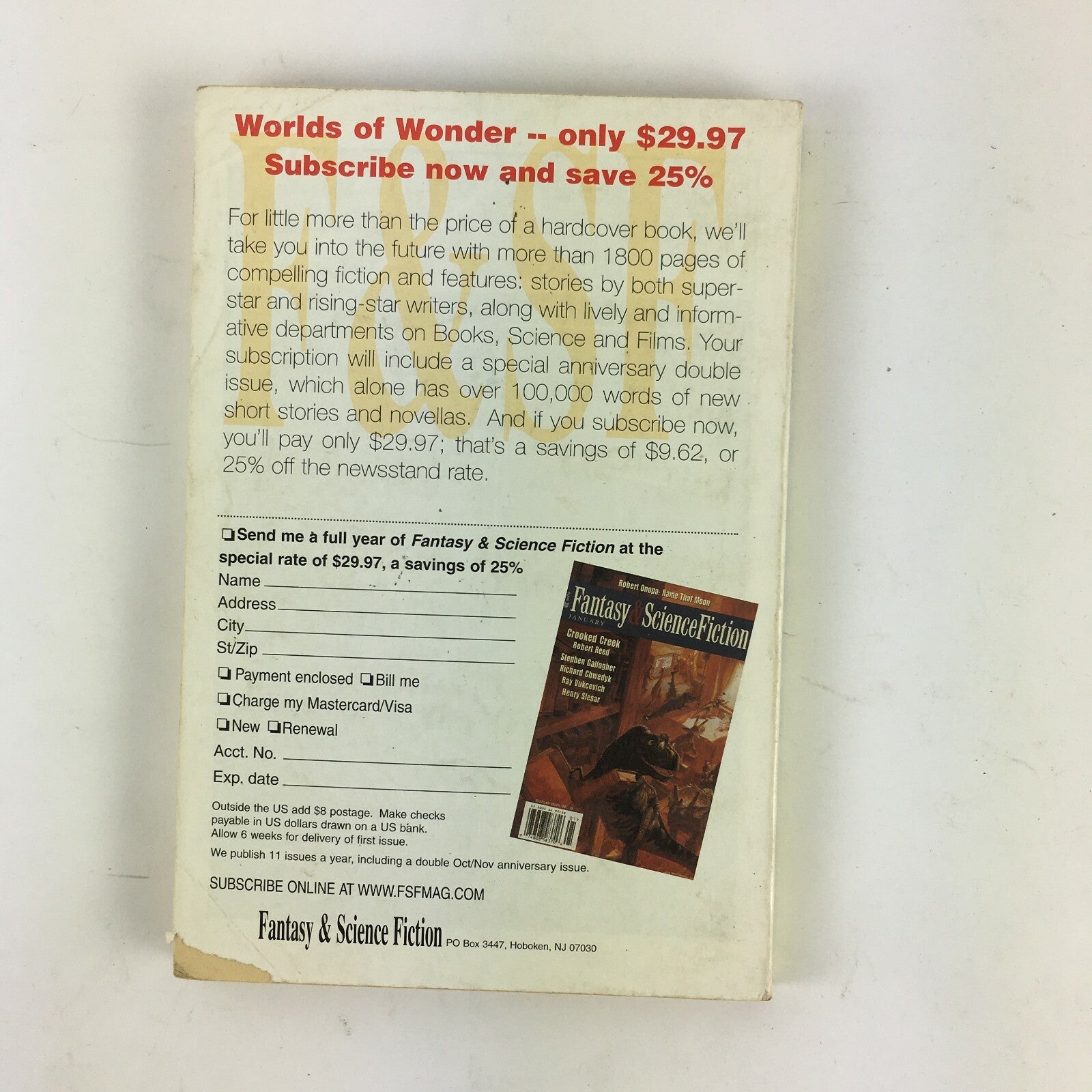 May Fantasy & Science Fiction Magazine Doing the Unstuck PaulDi Filippo Kit Reed