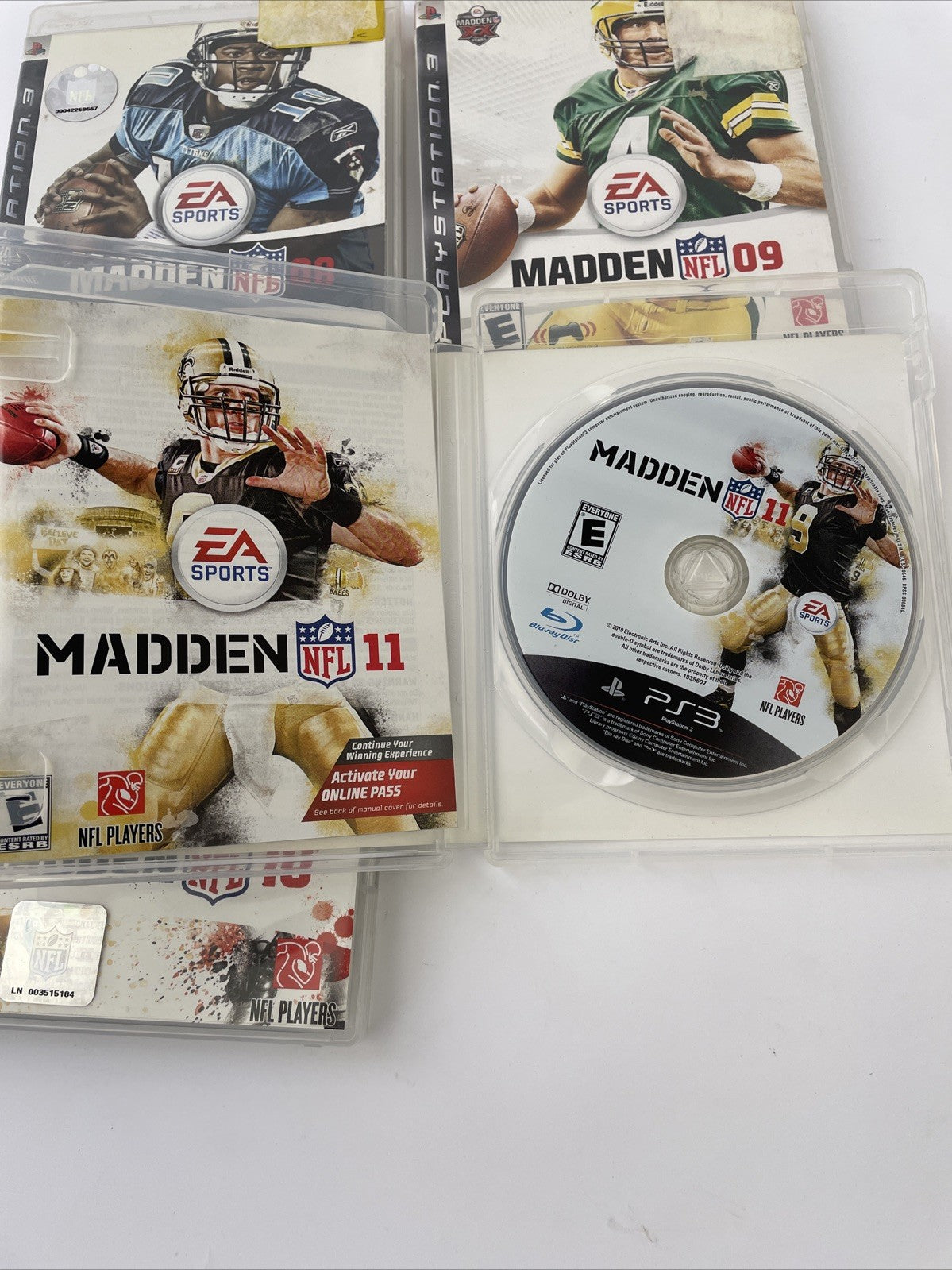 Madden PlayStation PS3 Video Games, Madden NFL 8, 9, 10. 11 - Guaranteed to Work