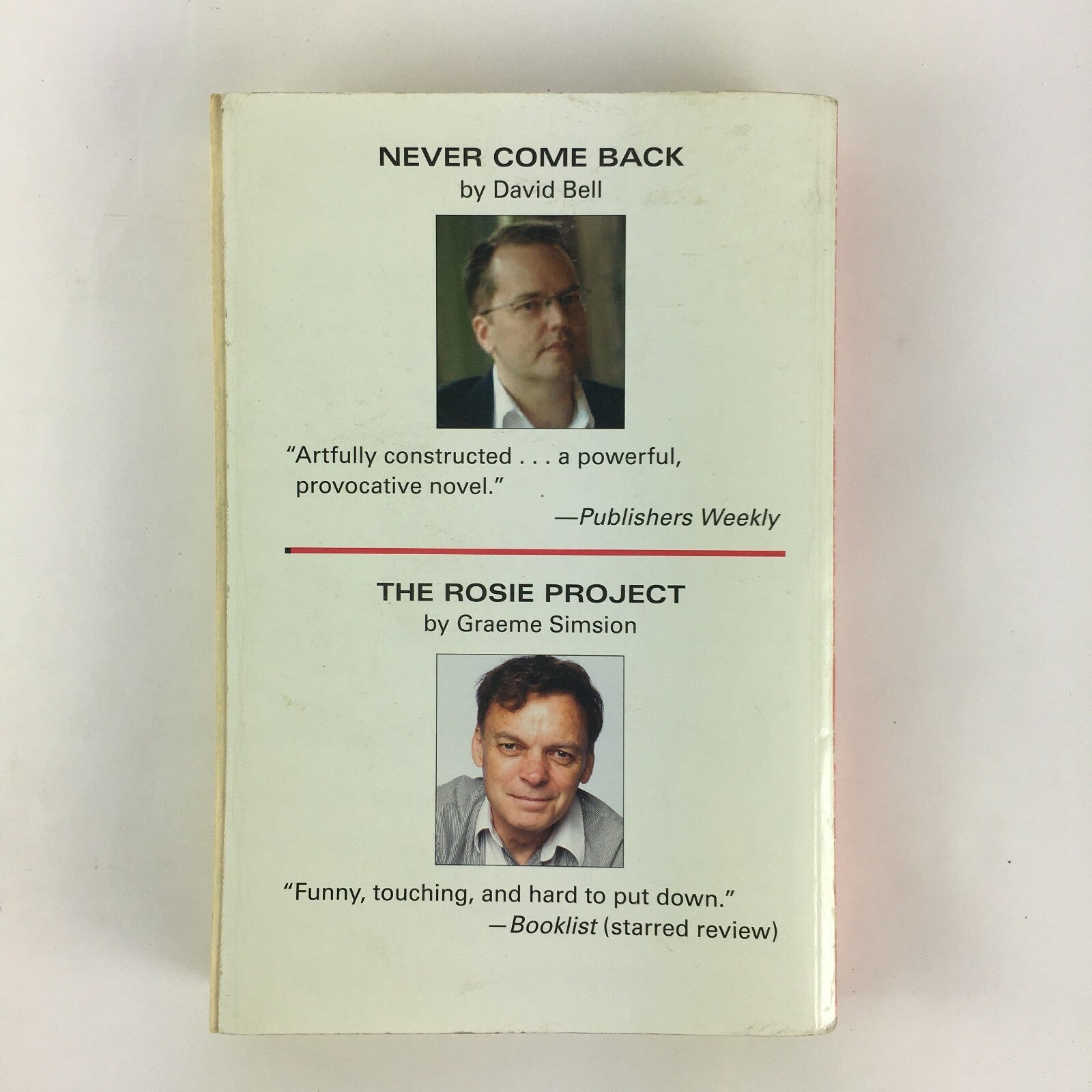 Never Come Back David Bell The Rosie Project