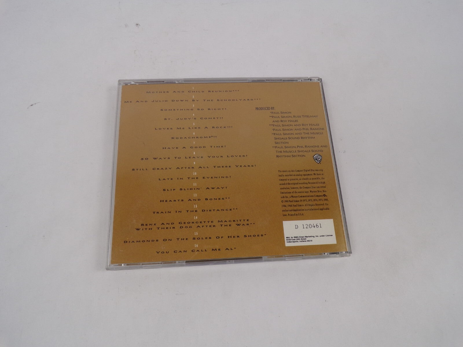Negotiations And Love Songs Mother And Child Reunion Me And Julio Down By CD#67