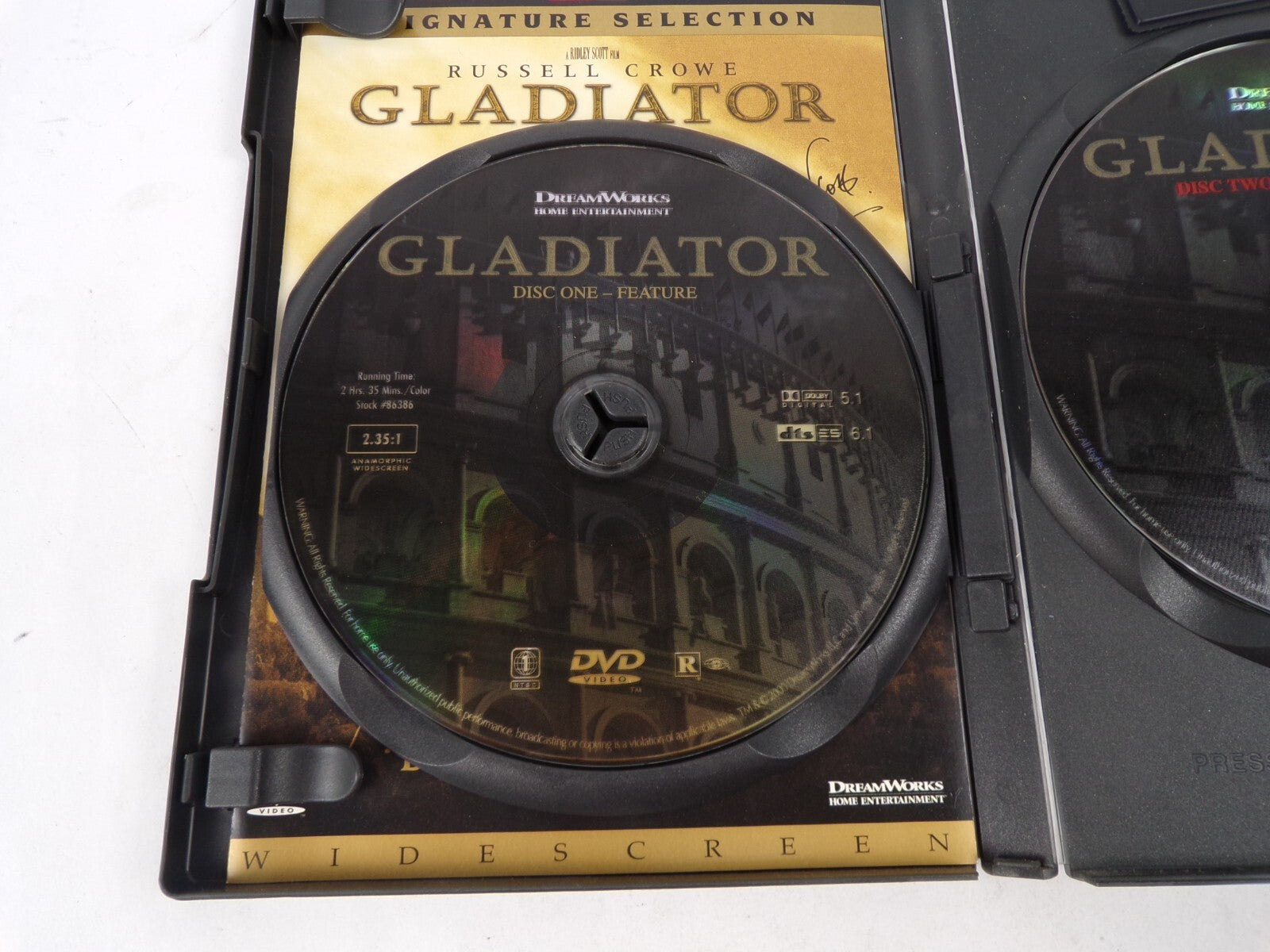 Gladiator Russell Crowe Signature Selection "Dazzling! Spectacular!" DVD Movies