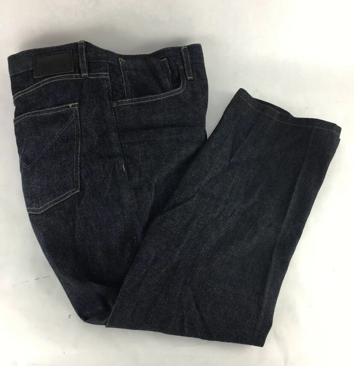 John Varvatos USA Made Bowery Slim Straight Black washed Denim Men's Sz 38 X 38