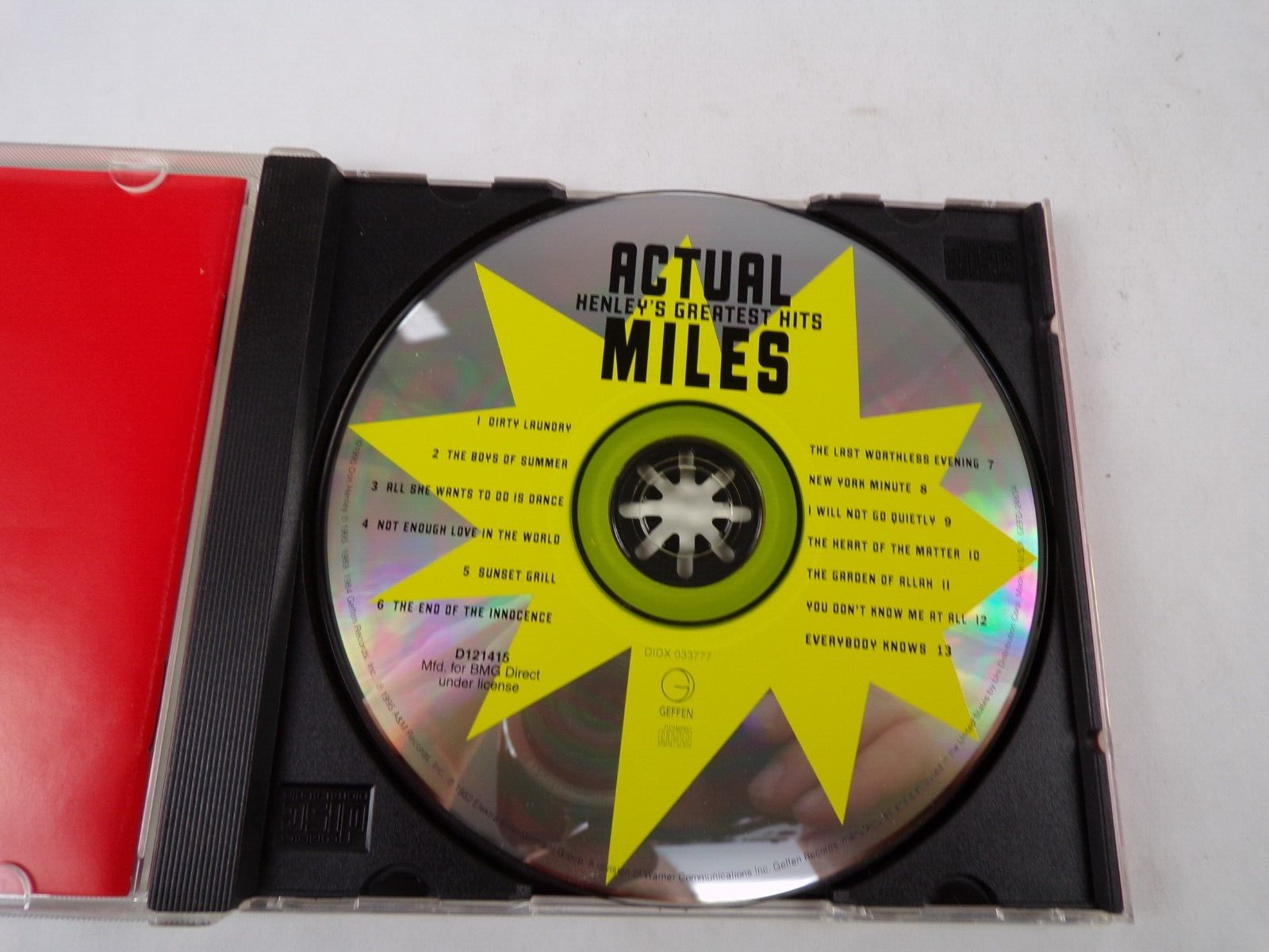 Don Henley Actual Miles Henleys Greatest Hits Dirty Launday Sunset Grill CD#57