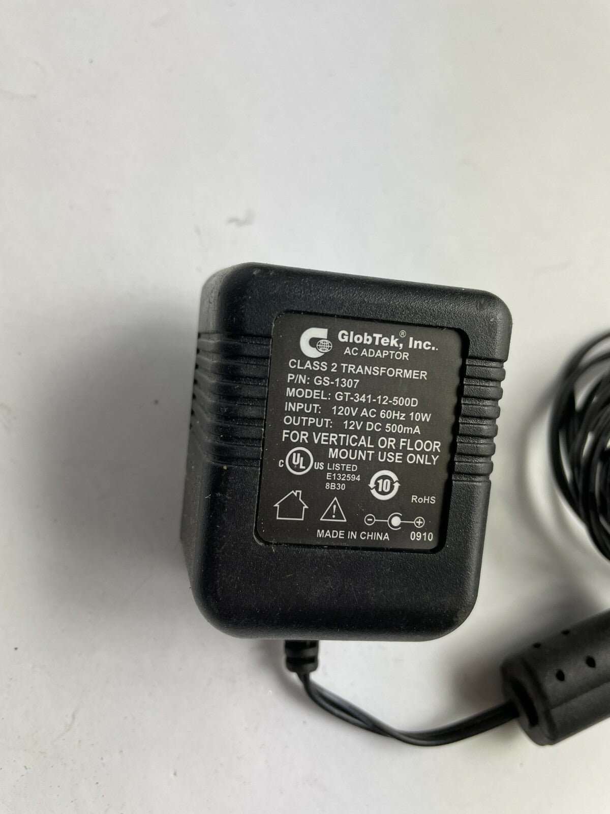 Genuine GlobTek AC Adapter Output 12 V 0.5 A Power Supply Adapter A97