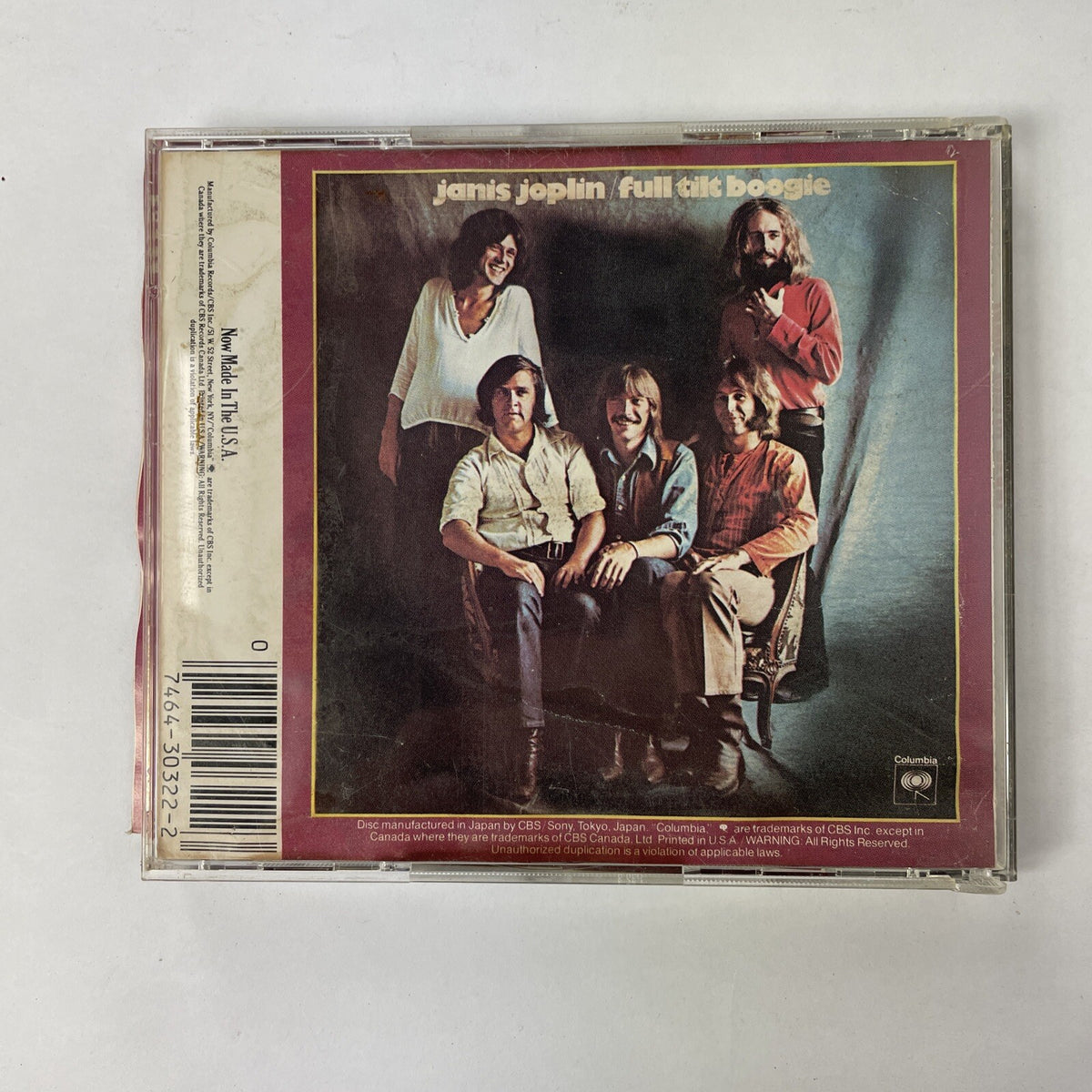 Janis Joplin & the Full Tilt Boogie Band - Pearl CD  (1990)  #20 