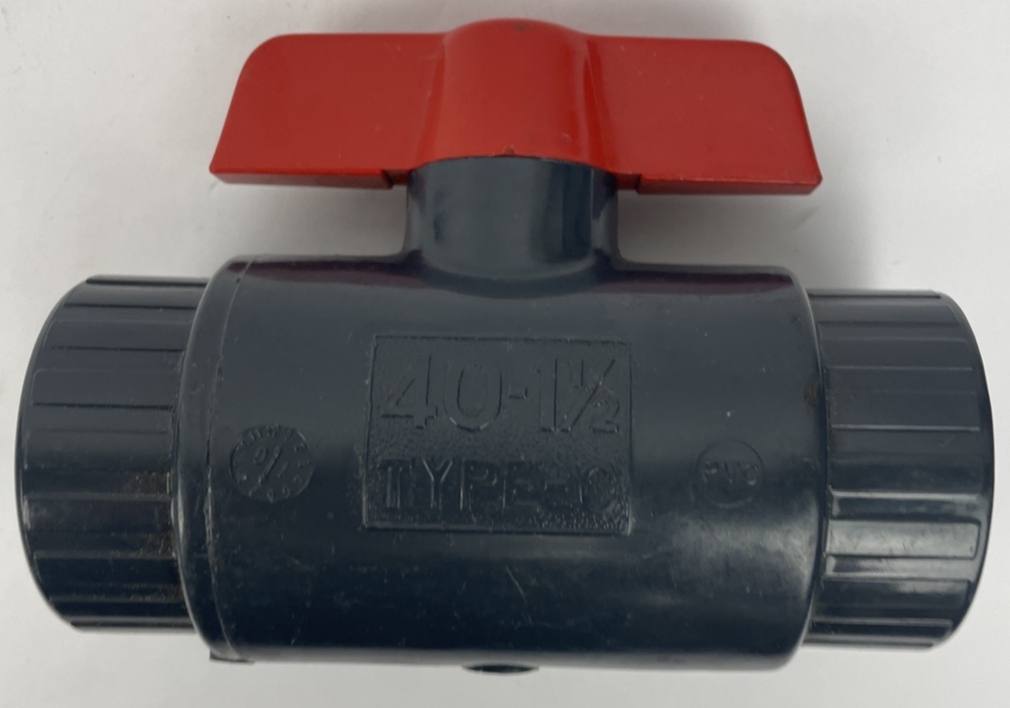 ASAHI AV VALVE Japan 40 1-1/2" TYPE C PVC BALL VALVE 1.0MPa 150 psi