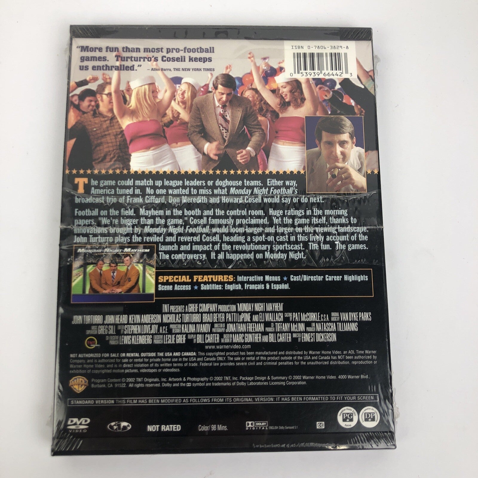 Monday Night Mayhem (DVD, 2002) John Turtorro John Heard - Brand New Sealed