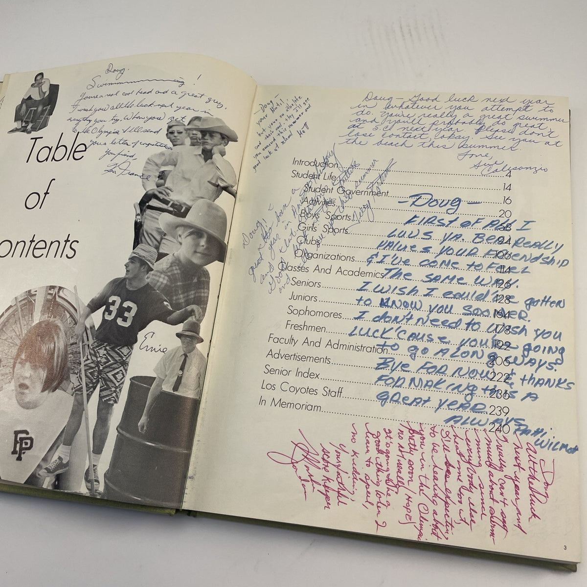 1968 LOS COYOTES Buena Park Orange County California High School Yearbook Vol II