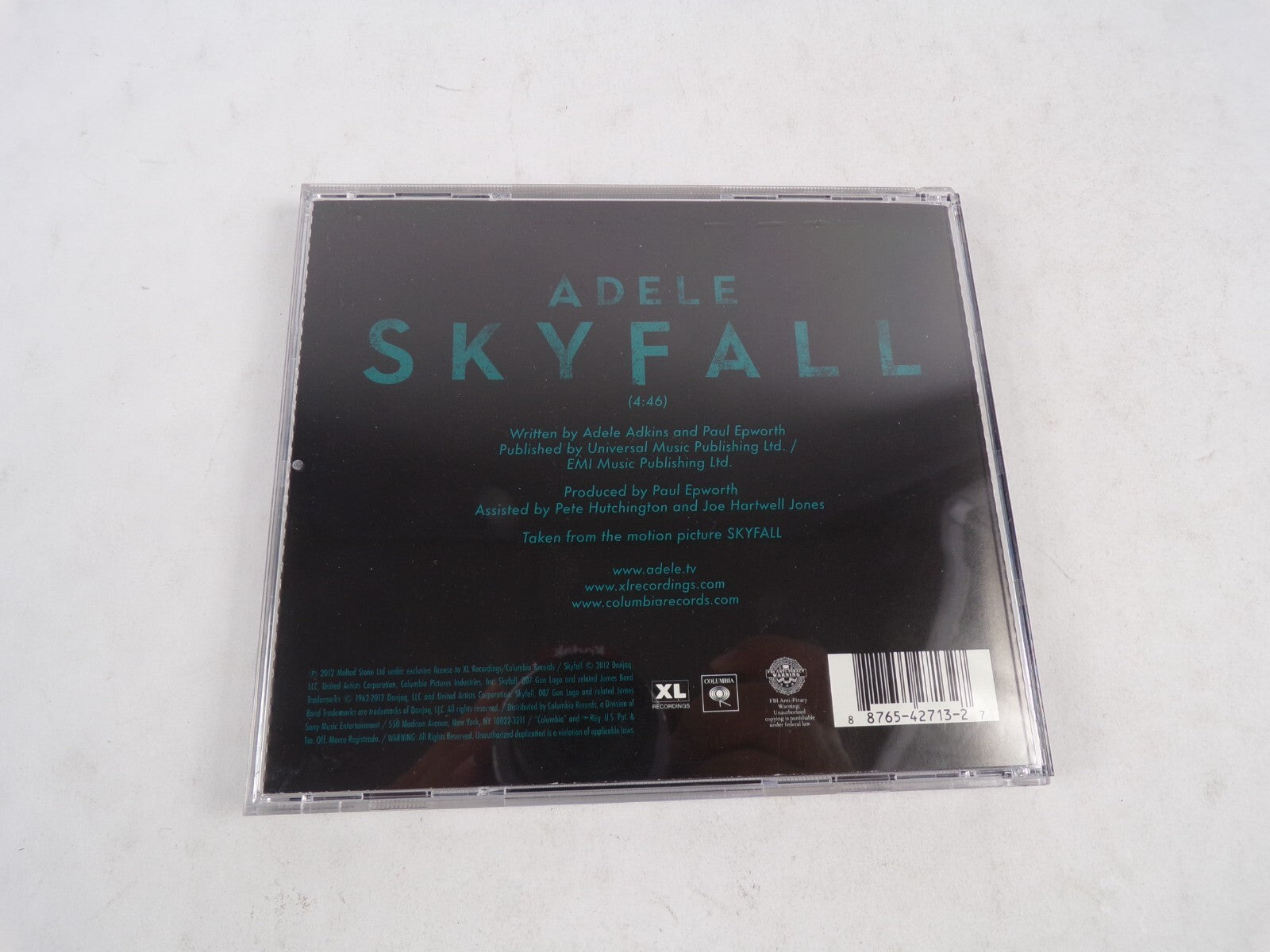 Adeld Skyfall Drums Leo Taylor Tom Herbert Metro Voices Paul Epworth CD#54