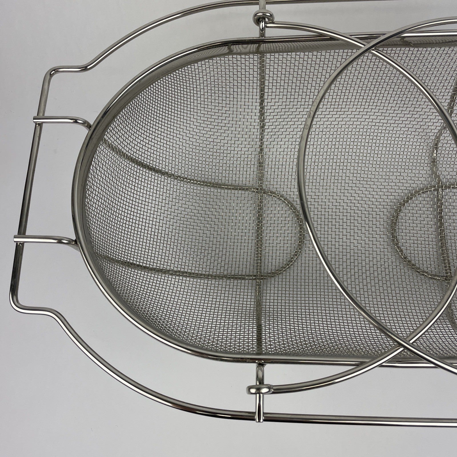 Professional Chef Over The Sink Stainless Steel Oval Fine Mesh Colander Strainer