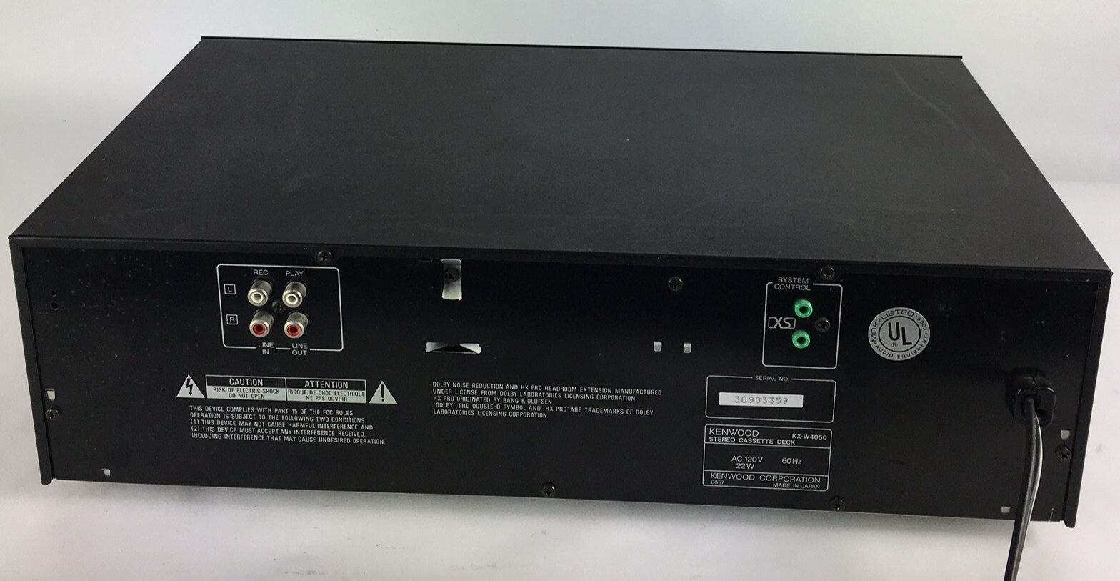 Vintage Kenwood KX-W4050 Stereo Dual Cassette Deck Powers On Does Not Engage