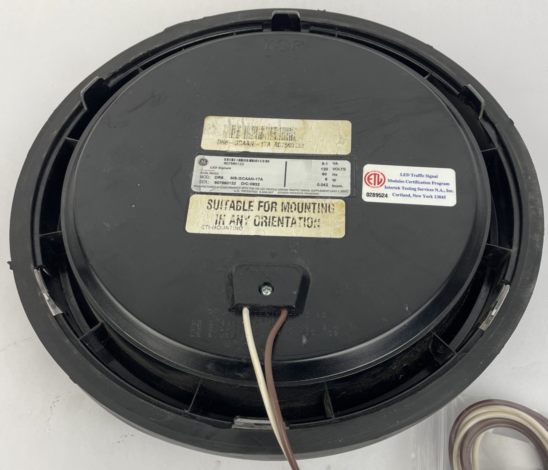 Clear General Electric GE 12” LED Green Arrow Traffic Signal Light With Gasket y