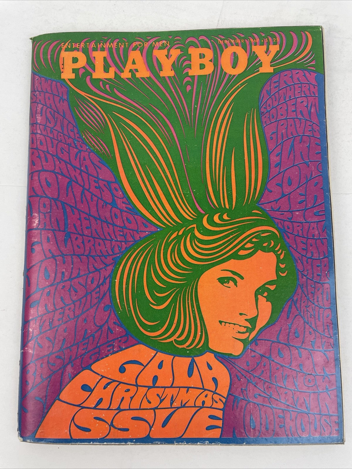 Vintage December 1967 Playboy Lynn Winchell Cover & PMOTM Johnny Carson Complete