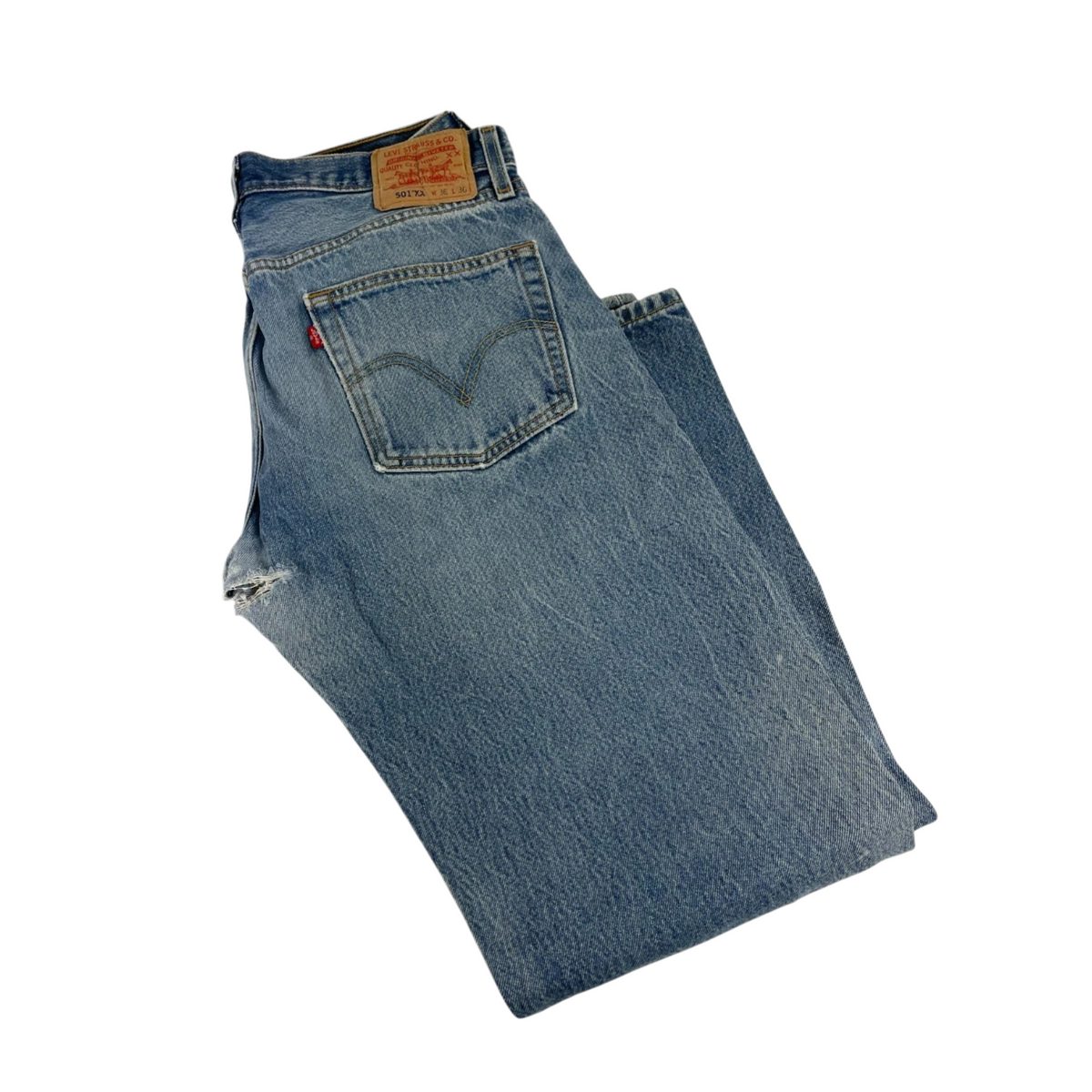 Levi's Men's Blue 501 Regular Fit Straight Leg Jeans Size W 36 L 36