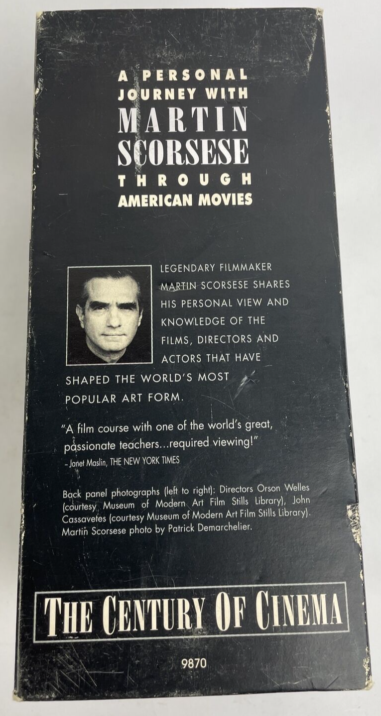 PERSONAL JOURNEY WITH MARTIN SCORSESE THRU AMERICAN MOVIES  3 x VHS TAPE BOX SET